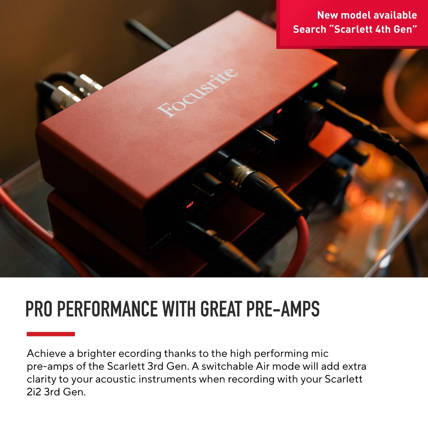 Focusrite Scarlett Solo Studio 4th Gen USB Audio Interface Bundle for the Songwriter, Guitarist or Vocalist with Condenser Microphone and Headphones for Recording, Songwriting, and Podcasting