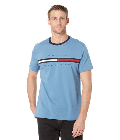 Tommy Hilfiger Men's Short Sleeve Signature Stripe Graphic T-shirt