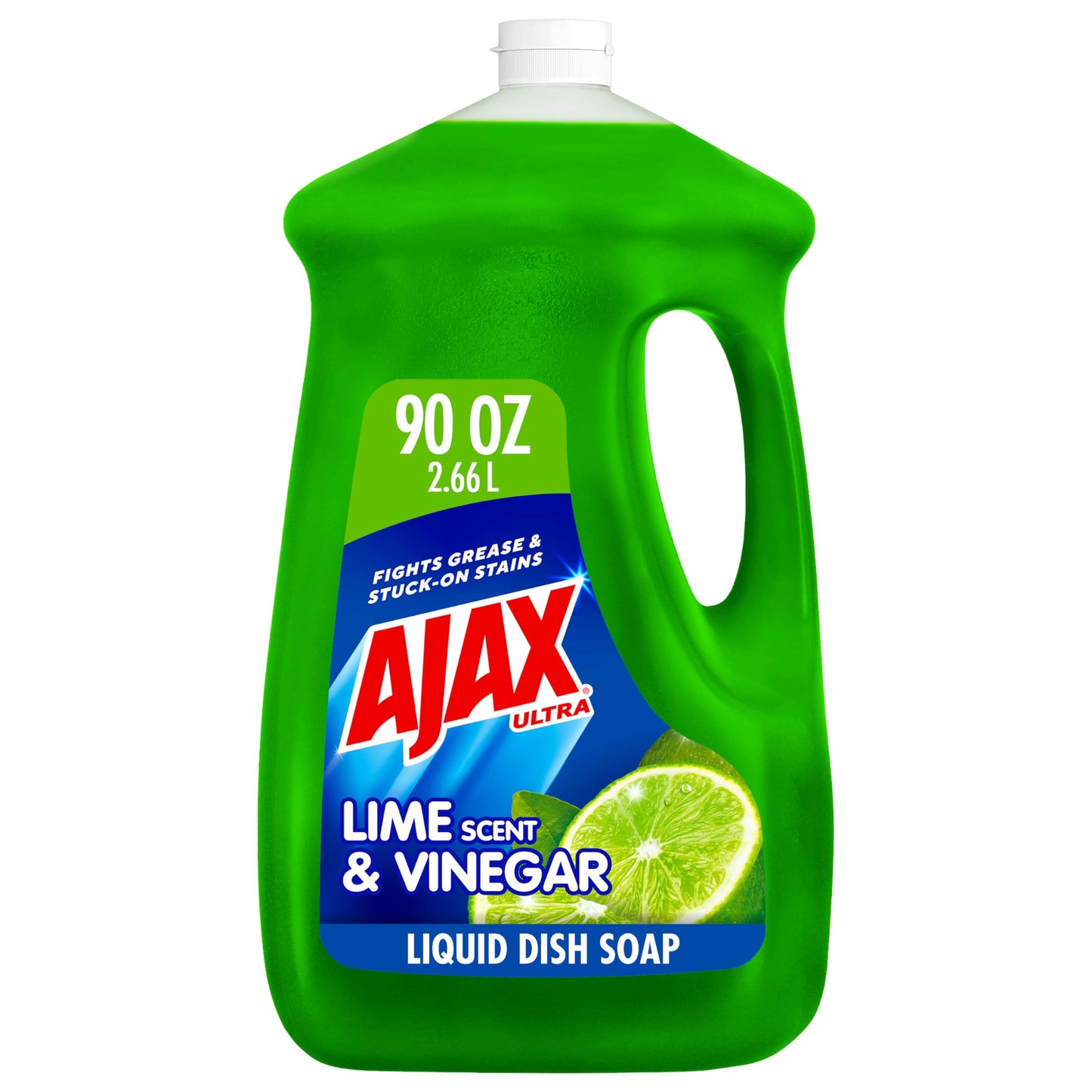 Ajax Ultra Dishwashing Liquid Dish Soap Refill, Vinegar and Lime Scent, 90 fluid ounce