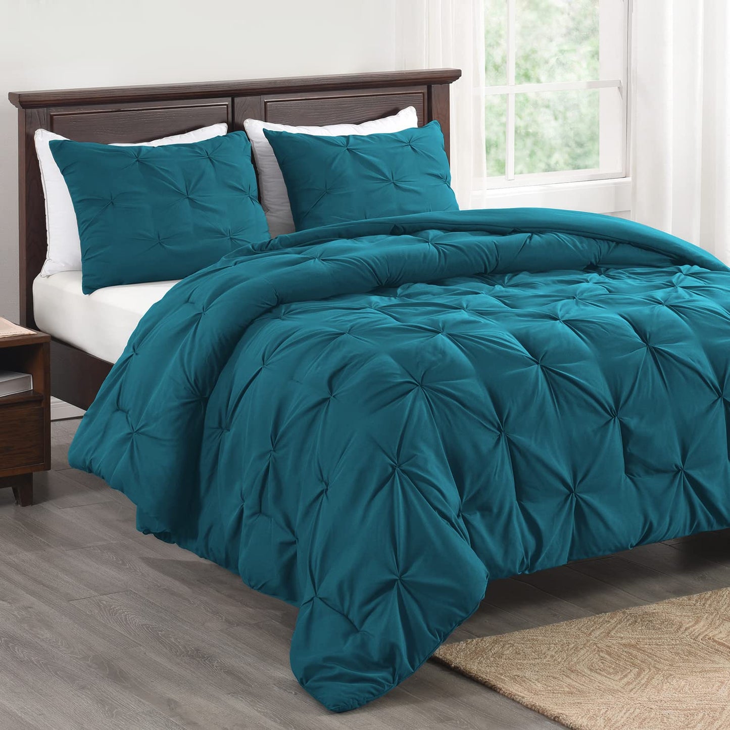 Basic Beyond Queen Comforter Set - Navy Blue Comforter Set Queen Size, Reversible Bed Comforter Queen Set for All Seasons, Navy/Grey, 1 Comforter (88"x92") and 2 Pillow Shams (20"x26"+2")