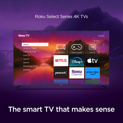 Roku Smart TV – 50-Inch Select Series 4K HDR Roku TV with Roku Enhanced Voice Remote, Brilliant 4K Picture, Automatic Brightness, & Seamless Streaming – Live Local News, Sports, Family Entertainment