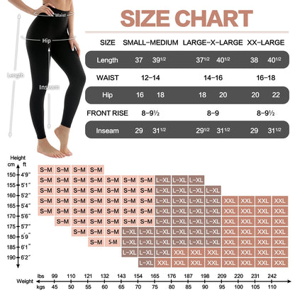 4 Pack Leggings for Women Butt Lift High Waisted Tummy Control No See-Through Yoga Pants Workout Running Leggings