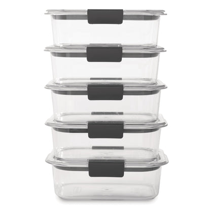 Rubbermaid Brilliance Food Storage Containers, BPA Free, Airtight Lids, Ideal for Lunch, Meal Prep & Leftovers, Set of 5 (3.2 Cup)