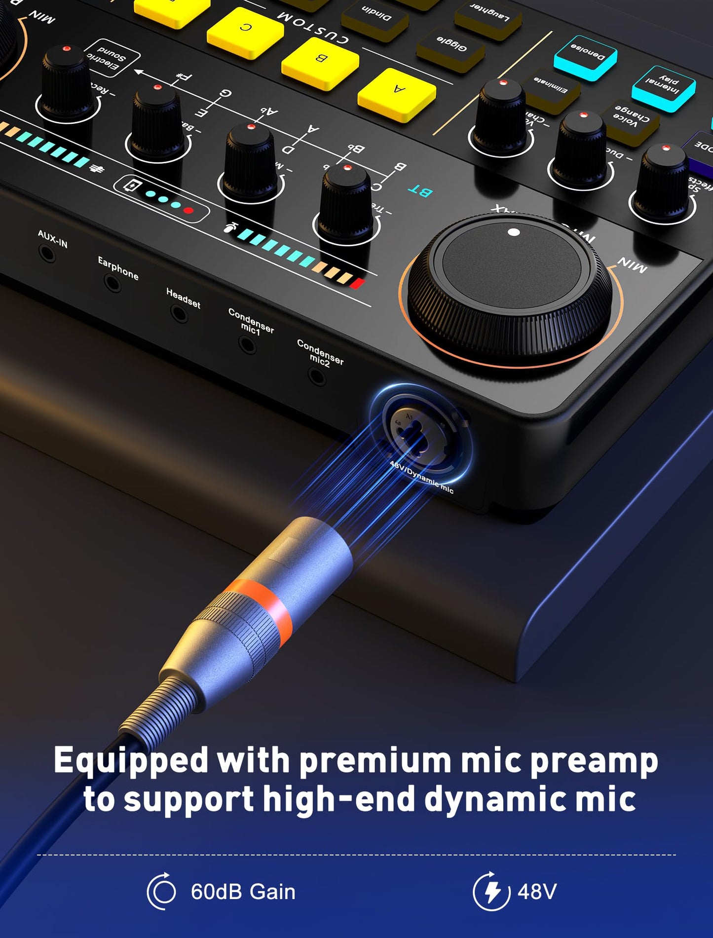 SINWE Podcast Microphone Bundle, BM-800 Condenser Mic with Live Sound Card Kit, Podcast Equipment Bundle with Voice Changer and Mixer Functions for PC Smartphone Studio Recording & Broadcasting