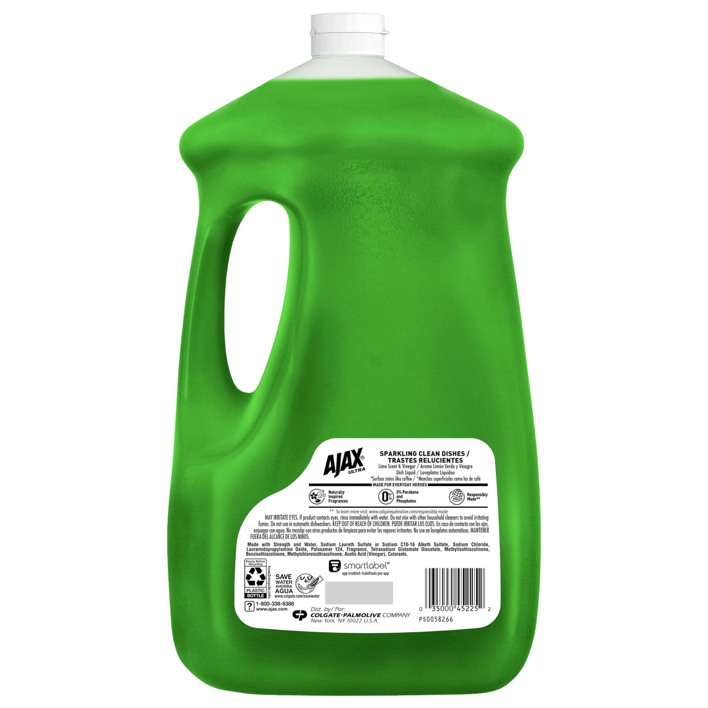 Ajax Ultra Dishwashing Liquid Dish Soap Refill, Vinegar and Lime Scent, 90 fluid ounce