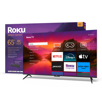 Roku Smart TV – 50-Inch Select Series 4K HDR Roku TV with Roku Enhanced Voice Remote, Brilliant 4K Picture, Automatic Brightness, & Seamless Streaming – Live Local News, Sports, Family Entertainment