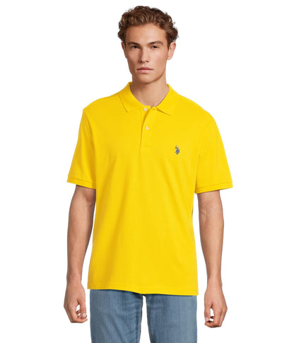 U.S. Polo Assn. Men's Classic Polo Shirt, Two-Button Closure Pique Polo Shirt, Summer Fashion Golf Shirt