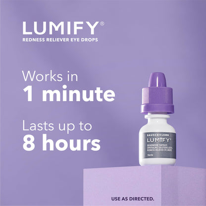 LUMIFY Redness Reliever Eye Drops, For Whiter & Brighter Looking Eyes, 0.25 Fl Oz (7.5 mL)