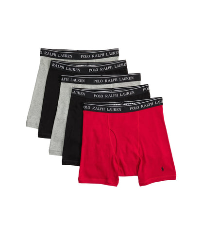 Polo Ralph Lauren Men's Classic Fit Cotton Boxer Briefs 5 Pack