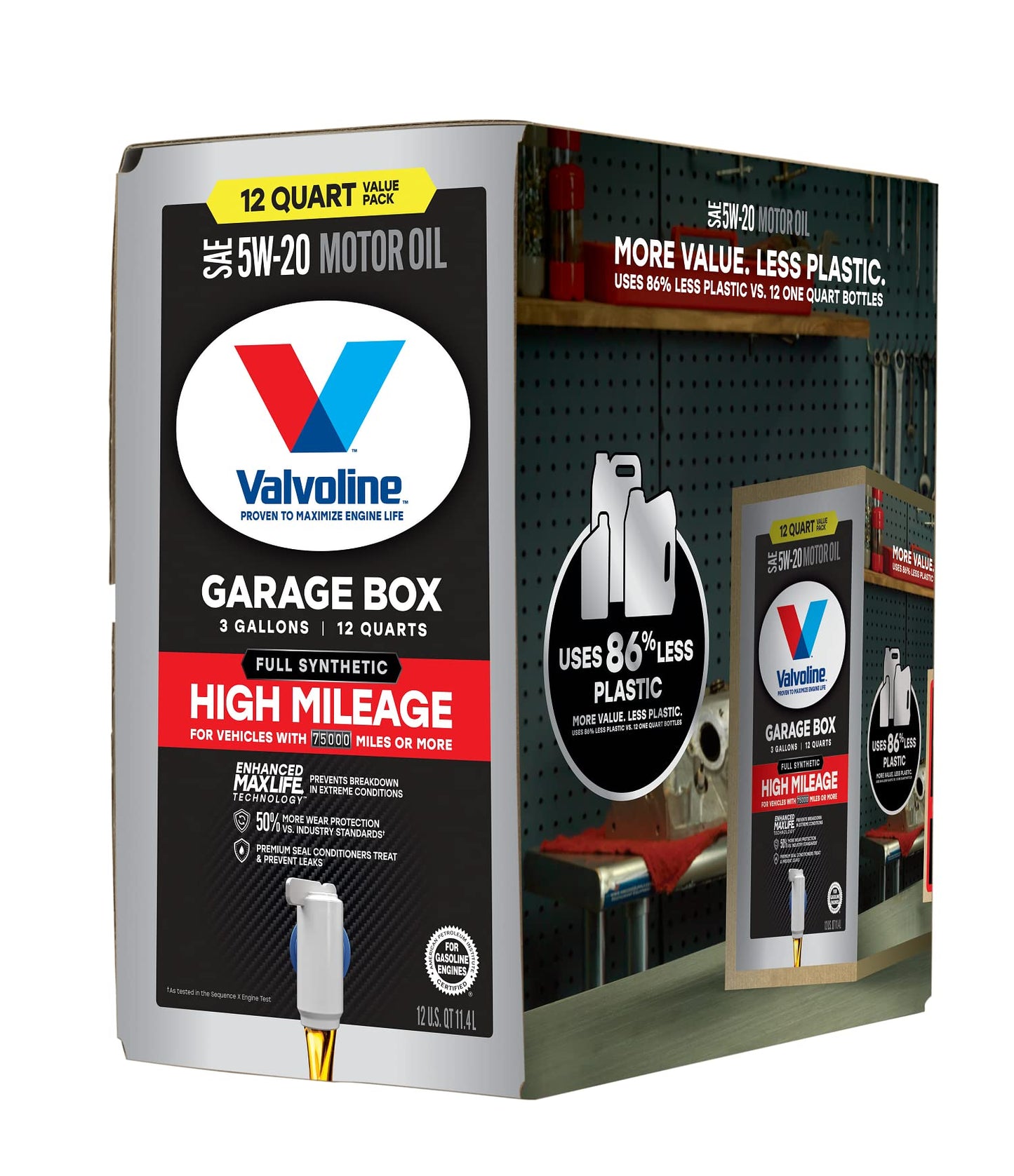 Valvoline High Mileage with MaxLife Technology SAE 5W-30 Synthetic Blend Motor Oil 5 QT