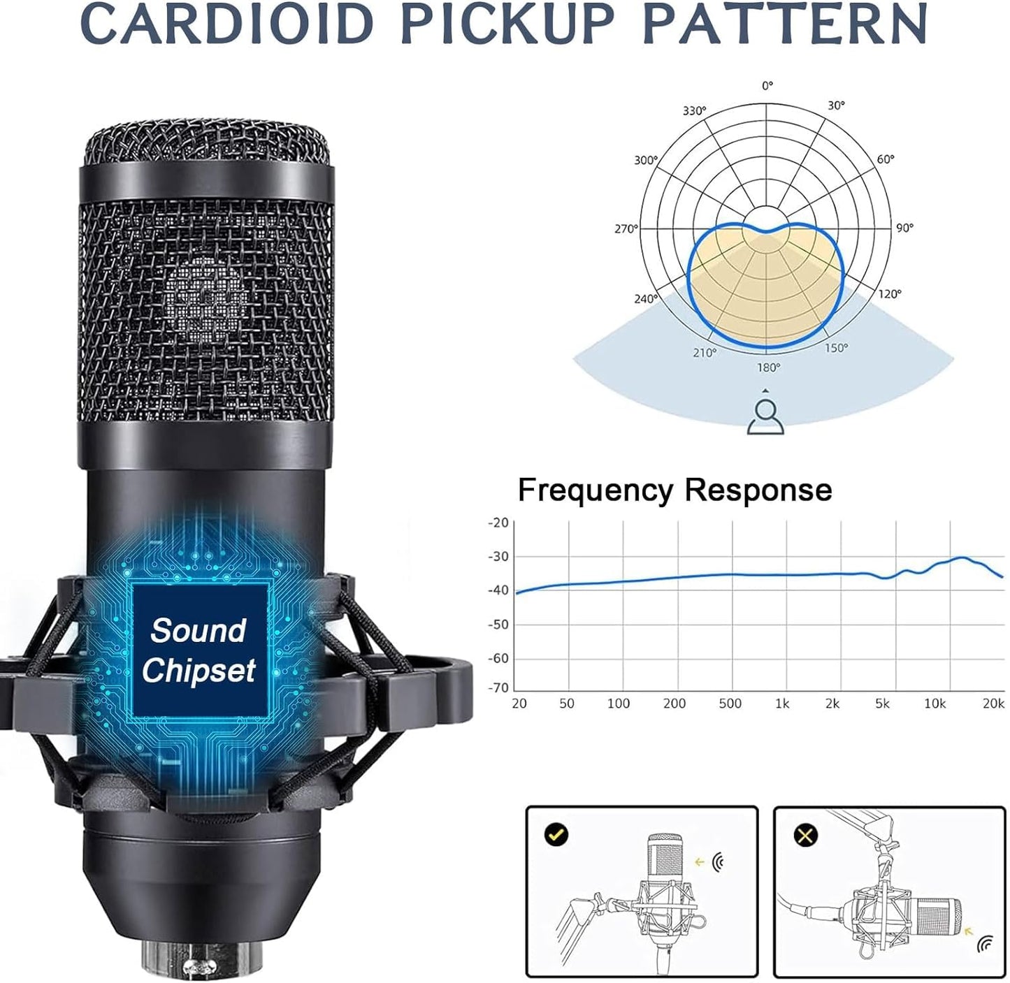 Podcast Equipment Bundle For 2, ALPOWL Audio Interface with Cardioid Designer BM800 Mic for Gamer and All-In-One DJ Mixer, perfect for Live Streaming, Singing, YouTube, Gaming