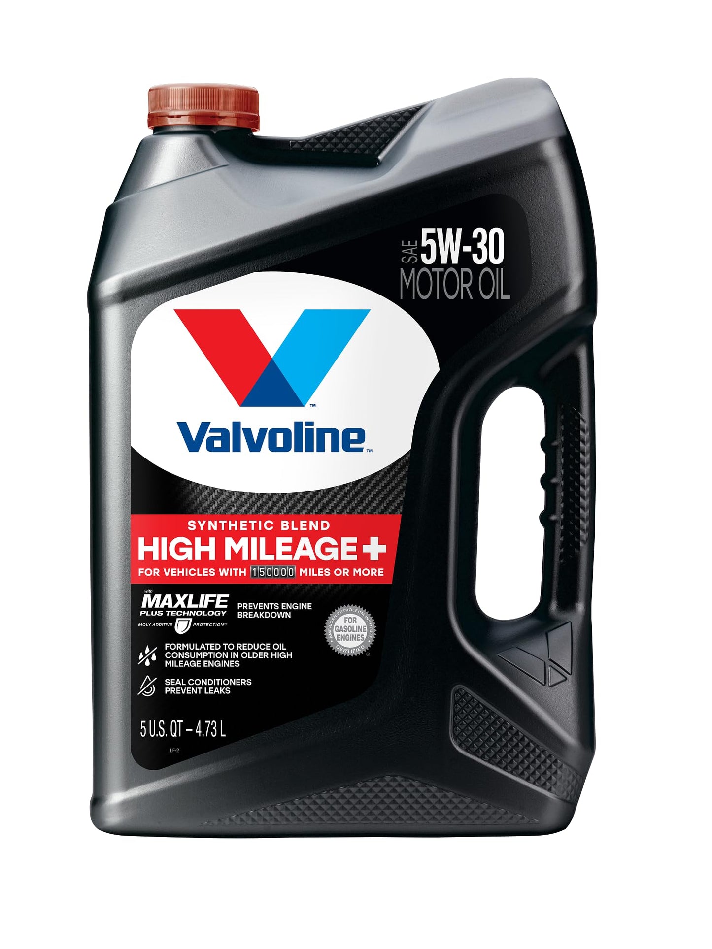 Valvoline High Mileage with MaxLife Technology SAE 5W-30 Synthetic Blend Motor Oil 5 QT