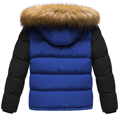 CREATMO US Boy's Water Resistant Winter Coats Warm Fleece Lined Outwear Windbreaker Ski Jacket