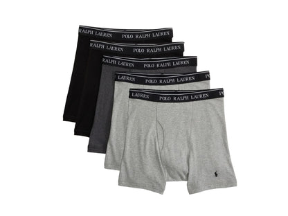 Polo Ralph Lauren Men's Classic Fit Cotton Boxer Briefs 5 Pack