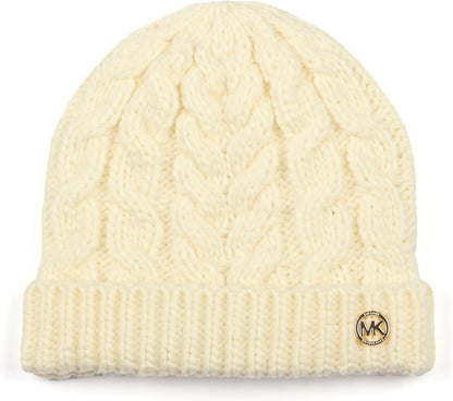 Michael Kors Women's Moving Cables Beanie, Stylish Hat & Fashion Accessory Cap for Women