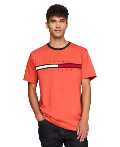 Tommy Hilfiger Men's Short Sleeve Signature Stripe Graphic T-shirt