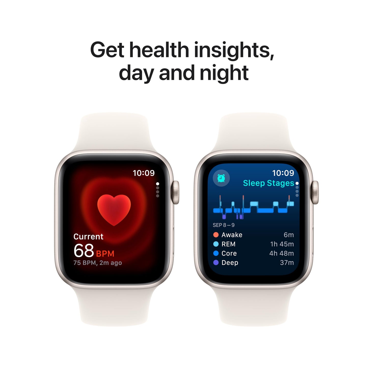 Apple Watch SE (2nd Gen) [GPS 40mm] Smartwatch with Starlight Aluminium Case with Starlight Sport Band S/M. Fitness and Sleep Trackers, Crash Detection, Heart Rate Monitor, Retina Display