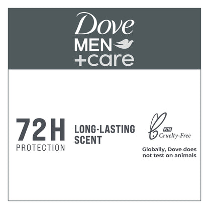 Dove Men + Care Antiperspirant Deodorant, 72hr Sweat & Odor Protection, Vitamin E, Triple Moisturizer, 4 Pack