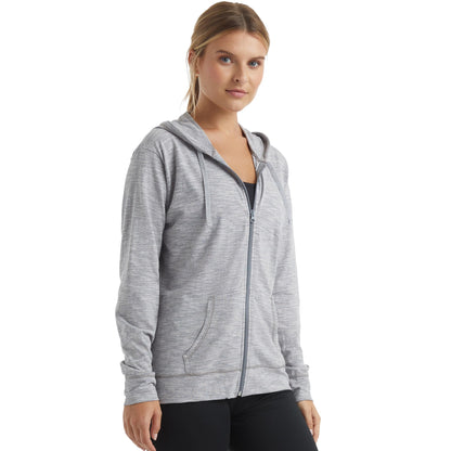 Hanes Women’s Slub Knit Full-Zip Hoodie, Textured Cotton Zip-Up T-Shirt Hoodie for Women