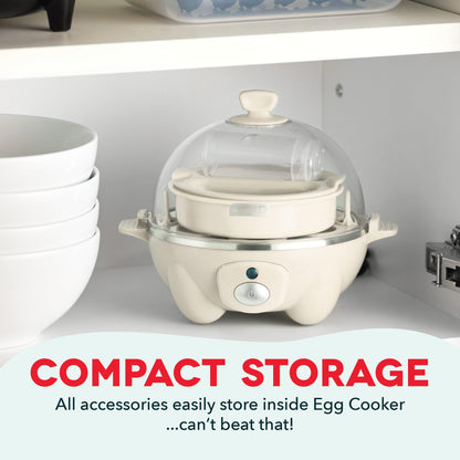 DASH Rapid Egg Cooker: 7 Egg Capacity Electric Egg Cooker for Hard Boiled Eggs, Poached Eggs, Scrambled Eggs, or Omelets with Auto Shut Off Feature - Black