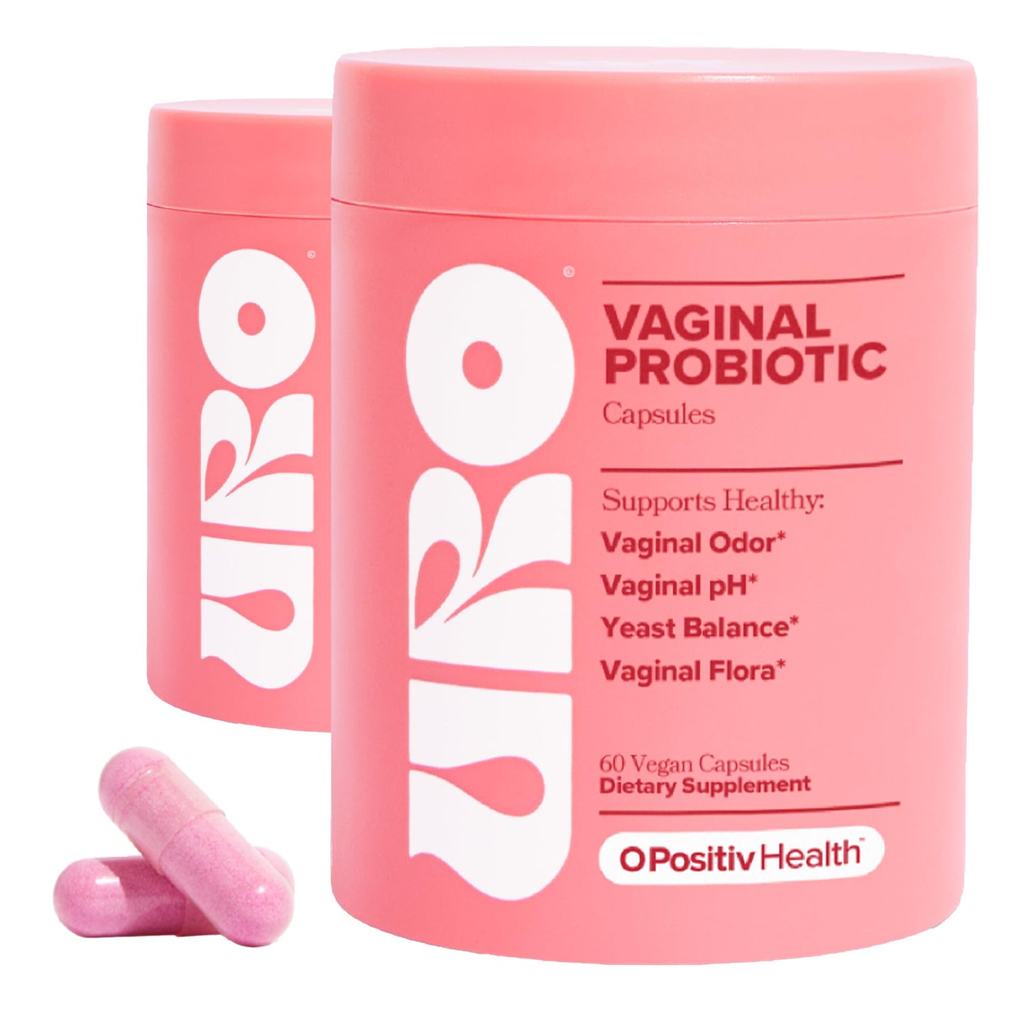 URO Vaginal Probiotics for Women pH Balance with Prebiotics & Lactobacillus Probiotic Blend - Women's Vaginal Health Supplement - Promote Healthy Vaginal Odor & Vaginal Flora, 60 Count (Pack of 1)