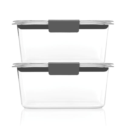 Rubbermaid Brilliance Food Storage Containers, BPA Free, Airtight Lids, Ideal for Lunch, Meal Prep & Leftovers, Set of 5 (3.2 Cup)