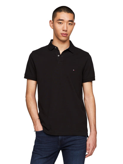 Tommy Hilfiger Men's Short Sleeve Polo Shirts in Slim Fit with Stretch and Organic Pique Cotton