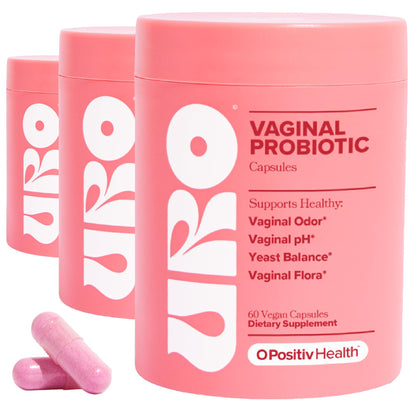 URO Vaginal Probiotics for Women pH Balance with Prebiotics & Lactobacillus Probiotic Blend - Women's Vaginal Health Supplement - Promote Healthy Vaginal Odor & Vaginal Flora, 60 Count (Pack of 1)