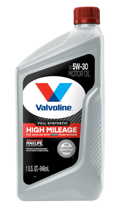 Valvoline High Mileage with MaxLife Technology SAE 5W-30 Synthetic Blend Motor Oil 5 QT