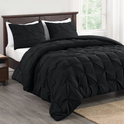 Basic Beyond Queen Comforter Set - Navy Blue Comforter Set Queen Size, Reversible Bed Comforter Queen Set for All Seasons, Navy/Grey, 1 Comforter (88"x92") and 2 Pillow Shams (20"x26"+2")