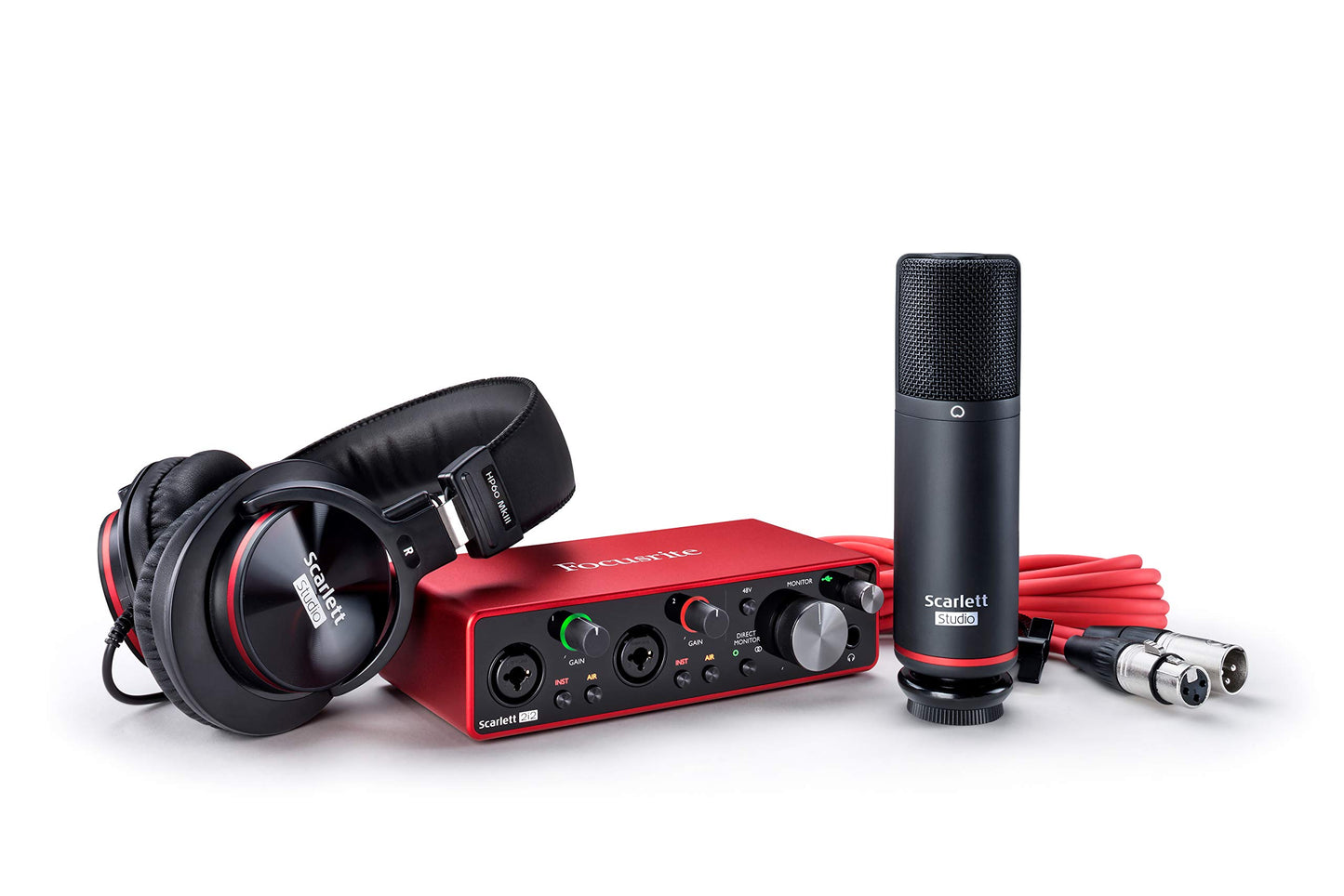 Focusrite Scarlett Solo Studio 4th Gen USB Audio Interface Bundle for the Songwriter, Guitarist or Vocalist with Condenser Microphone and Headphones for Recording, Songwriting, and Podcasting