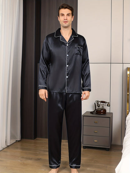 Ultimate Comfort Men's Ice Silk Pajama Set Edition