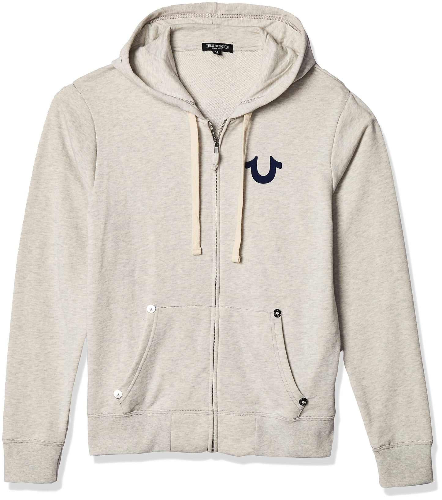 True Religion Men's Buddha Logo Zip Hoodie Sweatshirt