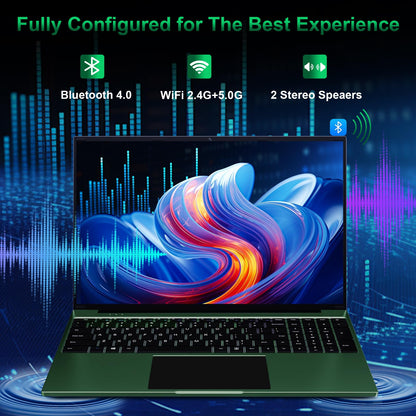 16 inch Laptop, 12GB RAM 256GB Storage Laptop Computer, 5305U Processor, 1920x1200 IPS FHD Display, WiFi, Bluetooth, Webcam, Type-C, 38Wh Battery