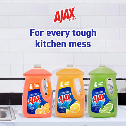 Ajax Ultra Dishwashing Liquid Dish Soap Refill, Vinegar and Lime Scent, 90 fluid ounce