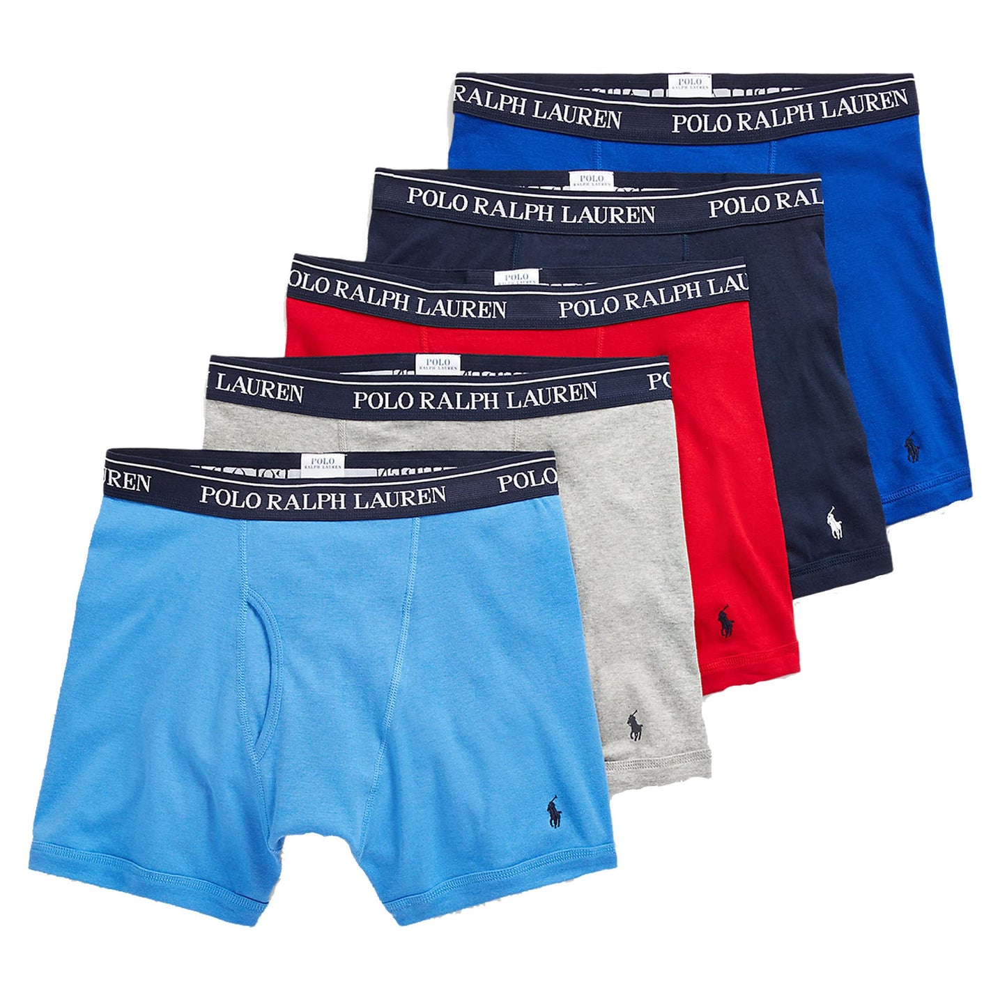 Polo Ralph Lauren Men's Classic Fit Cotton Boxer Briefs 5 Pack