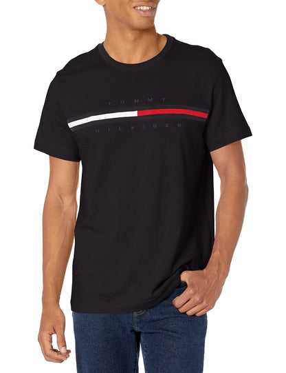 Tommy Hilfiger Men's Short Sleeve Signature Stripe Graphic T-shirt