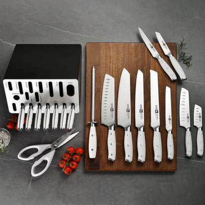 Stahl 19 Piece High Carbon Exclusive German Steel Knife Block Set (Black)