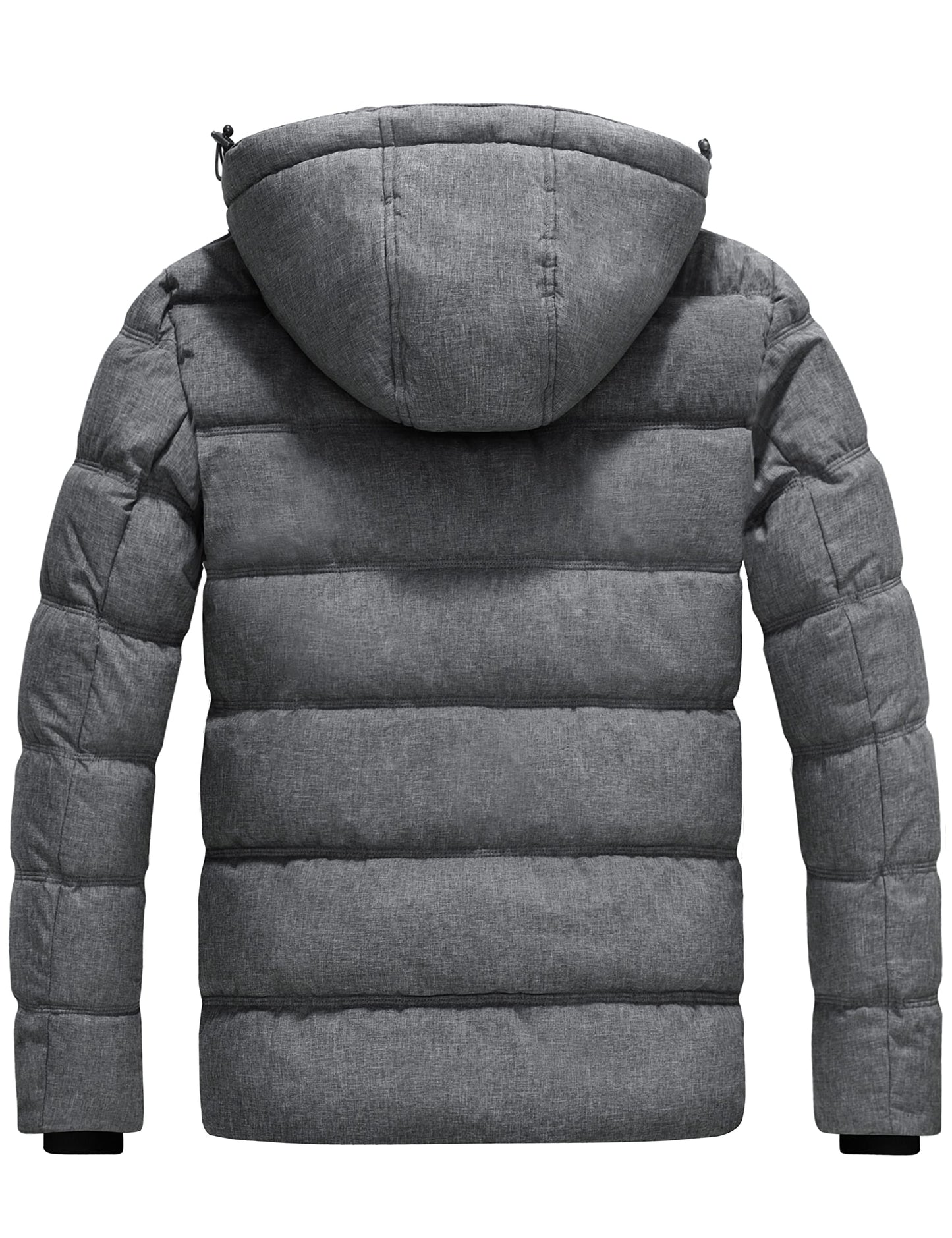 Wantdo Men's Hooded Winter Coat Warm Puffer Jacket Thicken Cotton Coat with Removable Hood