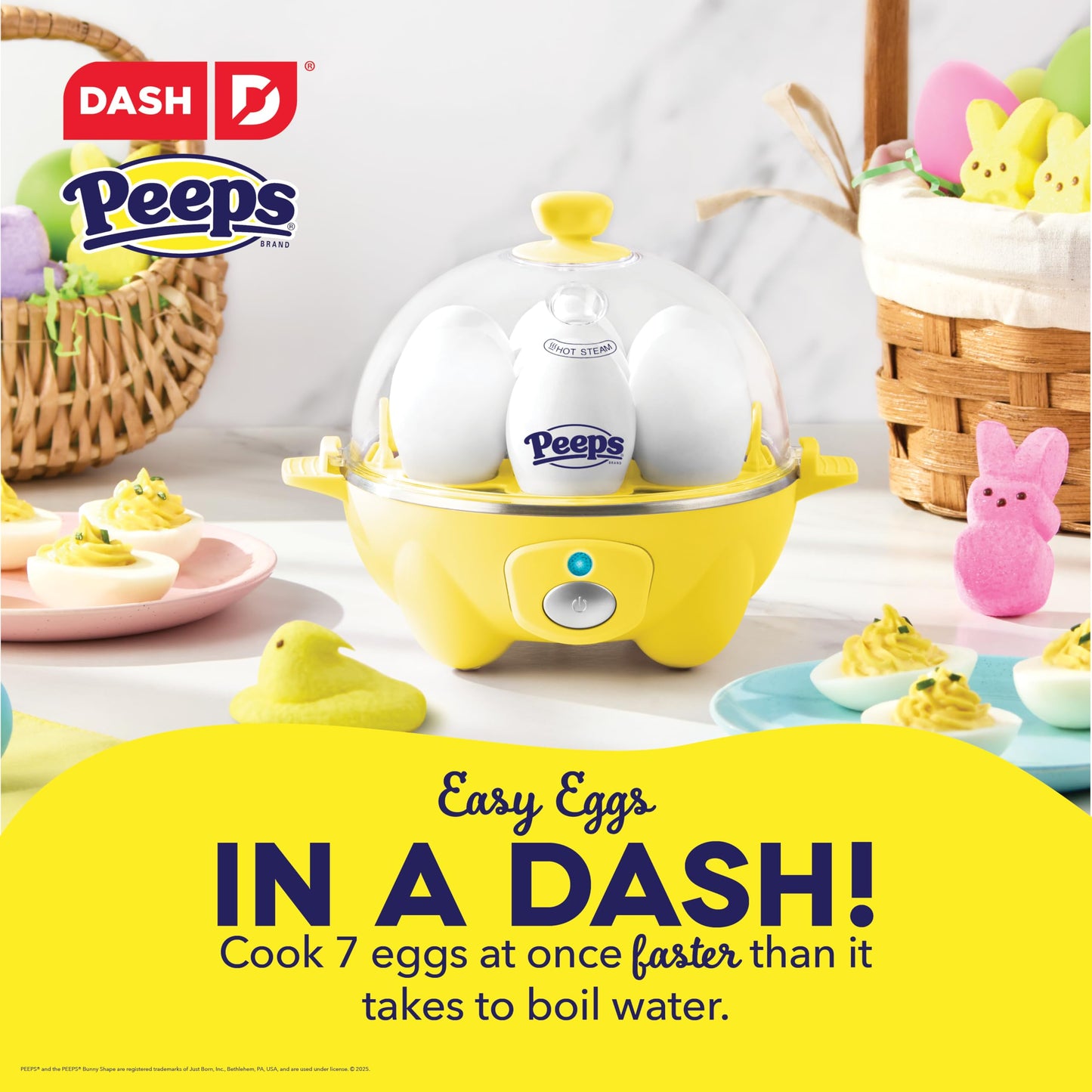 DASH Rapid Egg Cooker: 7 Egg Capacity Electric Egg Cooker for Hard Boiled Eggs, Poached Eggs, Scrambled Eggs, or Omelets with Auto Shut Off Feature - Black