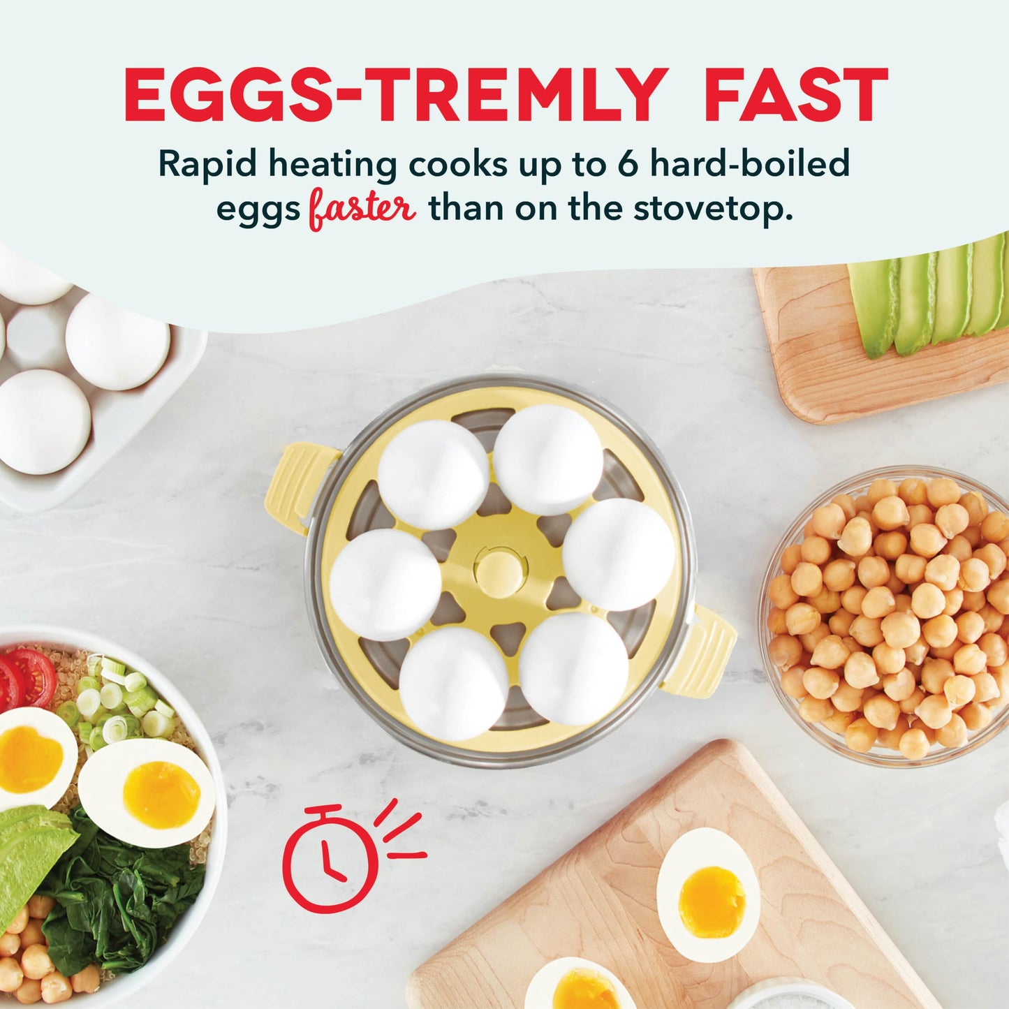 DASH Rapid Egg Cooker: 7 Egg Capacity Electric Egg Cooker for Hard Boiled Eggs, Poached Eggs, Scrambled Eggs, or Omelets with Auto Shut Off Feature - Black