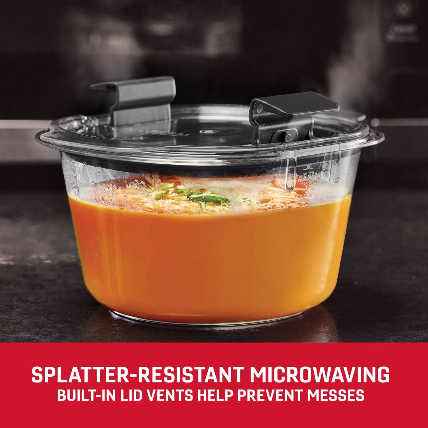 Rubbermaid Brilliance Food Storage Containers, BPA Free, Airtight Lids, Ideal for Lunch, Meal Prep & Leftovers, Set of 5 (3.2 Cup)