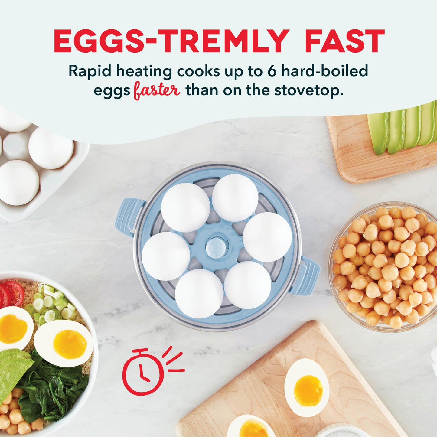 DASH Rapid Egg Cooker: 7 Egg Capacity Electric Egg Cooker for Hard Boiled Eggs, Poached Eggs, Scrambled Eggs, or Omelets with Auto Shut Off Feature - Black