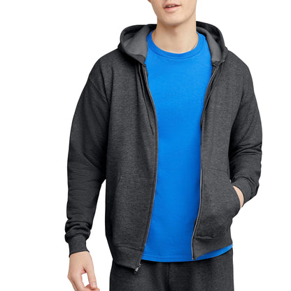 Hanes Men's EcoSmart Fleece Full-Zip Hoodie Sweatshirt