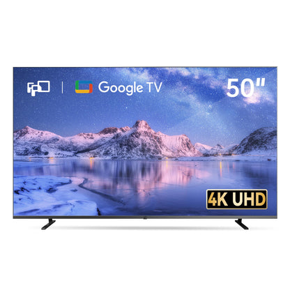 FPD 50 Inch Smart TV, 4K LED Google TV with Google Play Built-in Google Cast, HDR 10, MEMC, Voice Remote, Dolby Atmos & Vision, UHD Stream Live Television (CG50-C3,2024)