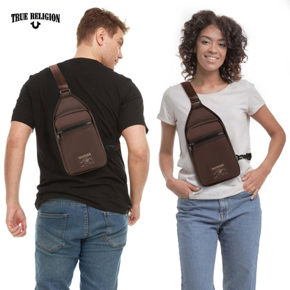 True Religion Crossbody Bags for Women & Men, Sling Bag for Men, Women Cross Body Bag, Sling Backpack Travel Bag Travel Purse