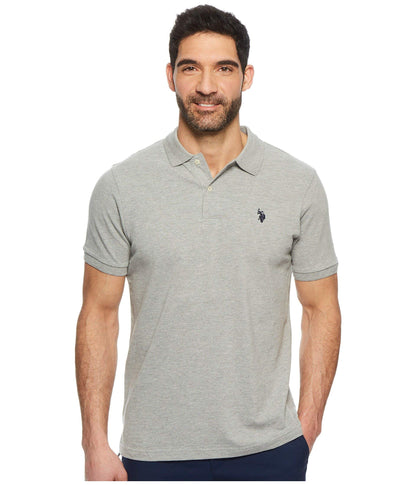 U.S. Polo Assn. Men's Classic Polo Shirt, Two-Button Closure Pique Polo Shirt, Summer Fashion Golf Shirt