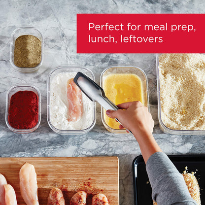 Rubbermaid Brilliance Food Storage Containers, BPA Free, Airtight Lids, Ideal for Lunch, Meal Prep & Leftovers, Set of 5 (3.2 Cup)