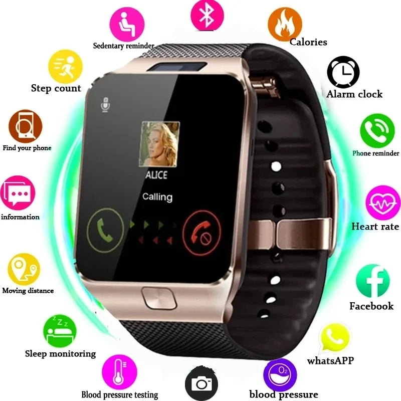 Hot Sale Smart Watch Dz09 Smartwatch with Camera Bt Support Android Ios with Sim Card Factory Price Android Smart Watch