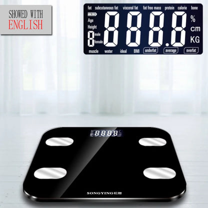 Fat Bmi Scale Digital Human Weight Mi Scales Bluetooth-Compatible Floor Lcd Display Body Index Electronic Smart Weighing Scales